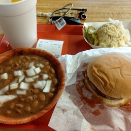I got the special with 2 sides instead of a side and drink. It was delicious. Chopped Beef, potato salad, beans.