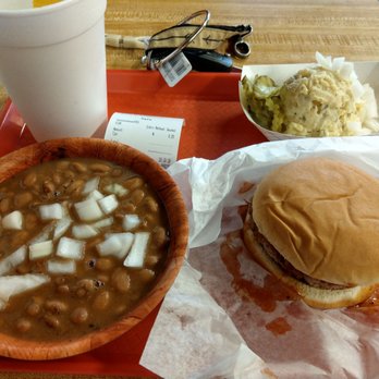Doug's Bar-B-Q - I got the special with 2 sides instead of a side and drink. It was delicious. Chopped Beef, potato salad, beans. - Barbeque Near Me - Amarillo, Texas