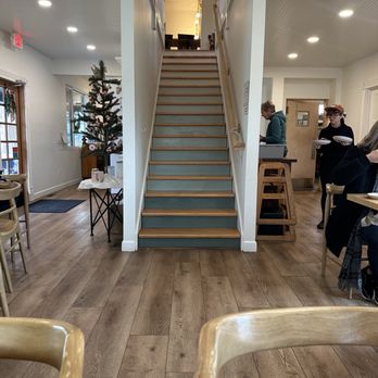 June’s Breakfast + Patio - Restaurant area, stairs to the second level. - Coffee & Tea Near Me - Shiloh, Illinois June’s Breakfast + Patio - Restaurant area, stairs to the second level. - Coffee & Tea Near Me - Shiloh, Illinois