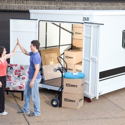 Go Mini's - Livermore - Happy New Home Owners unloading a Go Mini Container!