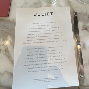 Juliet - Lunch Menu - French Near Me - Culver City, California Juliet - Lunch Menu - French Near Me - Culver City, California