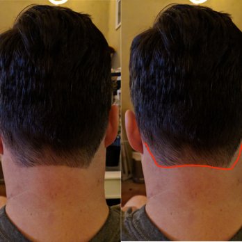 Cali's Perfect Cuts - Botched neck line that they intentionally hid until I left. - Hair Salons Near Me - Milpitas, California