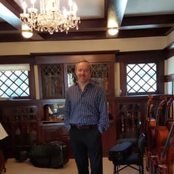 Dolce Violins - The owner Moses Sedler in the main room of the shop