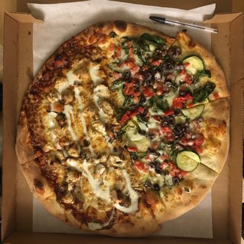 NY Pie - X-large pizza. Pen for scale. This time the delivery was about 50 minutes for a half veggie and bbq chicken pizza - Pizza Near Me - Waltham, Massachusetts NY Pie - X-large pizza. Pen for scale. This time the delivery was about 50 minutes for a half veggie and bbq chicken pizza - Pizza Near Me - Waltham, Massachusetts