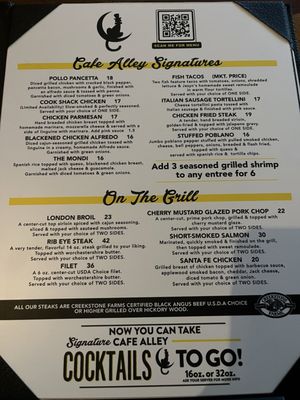 Menu photo 3 Cafe Alley Ardmore, OK