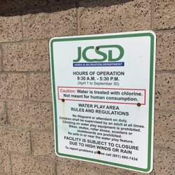 Cedar Creek Park - Splash pad hours of operation. It shut down 10 mins early.