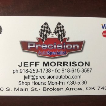 Precision Auto Specialist - If you are in the BA area use this fine auto repair shop! - Auto Repair Near Me - Broken Arrow, Oklahoma