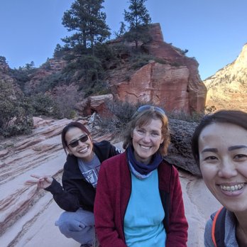 Angel's Landing - My friend and I made a new friend during our hike, she was a lovely lady. Miss you, Ann. - Hiking Near Me - Springdale, Utah Angel's Landing - My friend and I made a new friend during our hike, she was a lovely lady. Miss you, Ann. - Hiking Near Me - Springdale, Utah