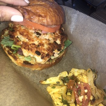 Meraki - Whoa! The Salmon Burger was EVERYTHING!!! - Breakfast & Brunch Near Me - Litchfield, Connecticut