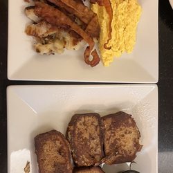 Diner Dash - Eggs, bacon, home friends, banana bread french toast (without the whipped cream)