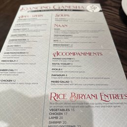 Menu Menu