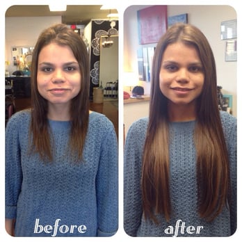 Before And After 22 Keratin Fusion Hair Extensions Yelp