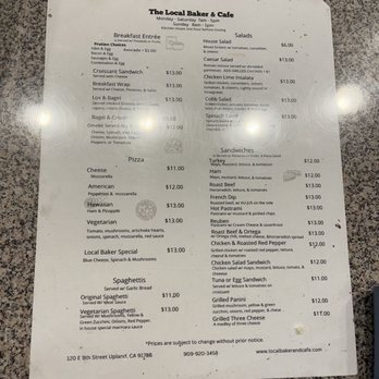 The Local Baker & Cafe - 09/28/23 - Bakeries Near Me - Upland, California