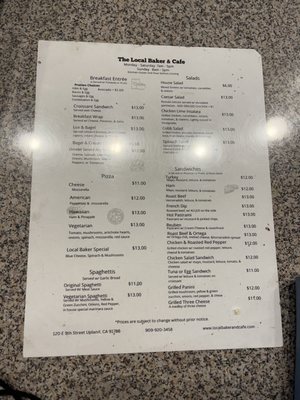 Menu photo 5 The Local Baker & Cafe Upland, CA