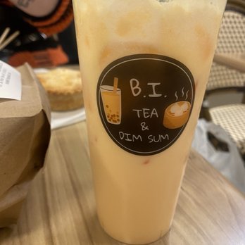 B.I. Tea & Dim Sum - Mango Milk Tea - Bubble Tea Near Me - Chicago, Illinois