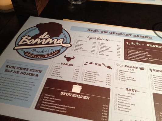 Menu photo 4 De Bomma Antwerp, VAN Menu photo 4 De Bomma Antwerp, VAN