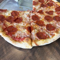 14" pepperoni pizza. 14" pepperoni pizza.