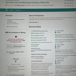 One Hour Air Conditioning & Heating - BBB rating