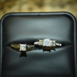 The ring on the left was my initial ring that Levik helped me resize and change out the band. The ring on the right is my new ring