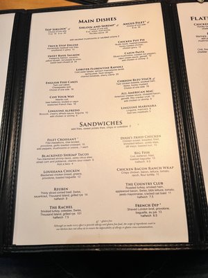 Menu photo 1 Rachel's Roadhouse Butler, PA