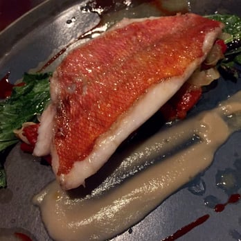 Firedoor - Alfonsino, white onion purée, grilled pepper - Australian Near Me - Surry Hills, NSW