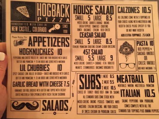 Menu photo 1 Hogback Pizza New Castle, CO