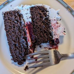 Windy Haven Farm - Chocolate cake, vanilla buttercream, and organic cherry compote filling. Vegan, gluten-free, and wonderful!