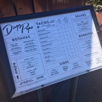 Diego Pops - Menu...happy hour on mondays!!!! $3 tacos - Cocktail Bars Near Me - Scottsdale, Arizona