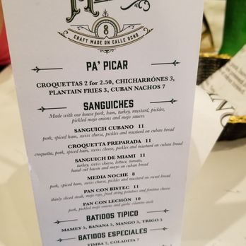 Sanguich - Check out the simple and delicious menu. - Cuban Near Me - Miami, Florida