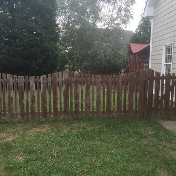 Fairway Home Detailing - Before and after shots of our fence.  Very very happy with the results - Home Cleaning Near Me - Apex, North Carolina