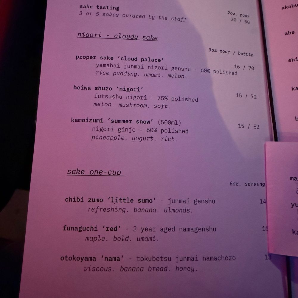 In Between Days - Sake list 06/2026 - Cocktail Bars Near Me - St. Petersburg, Florida In Between Days - Sake list 06/2026 - Cocktail Bars Near Me - St. Petersburg, Florida