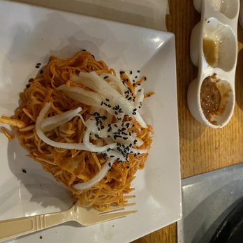 Meat Me BBQ - Cold Noodle side dish. Sweet w/ a touch of spicy, but absolutely delicious! - Barbeque Near Me - Flushing, New York Meat Me BBQ - Cold Noodle side dish. Sweet w/ a touch of spicy, but absolutely delicious! - Barbeque Near Me - Flushing, New York