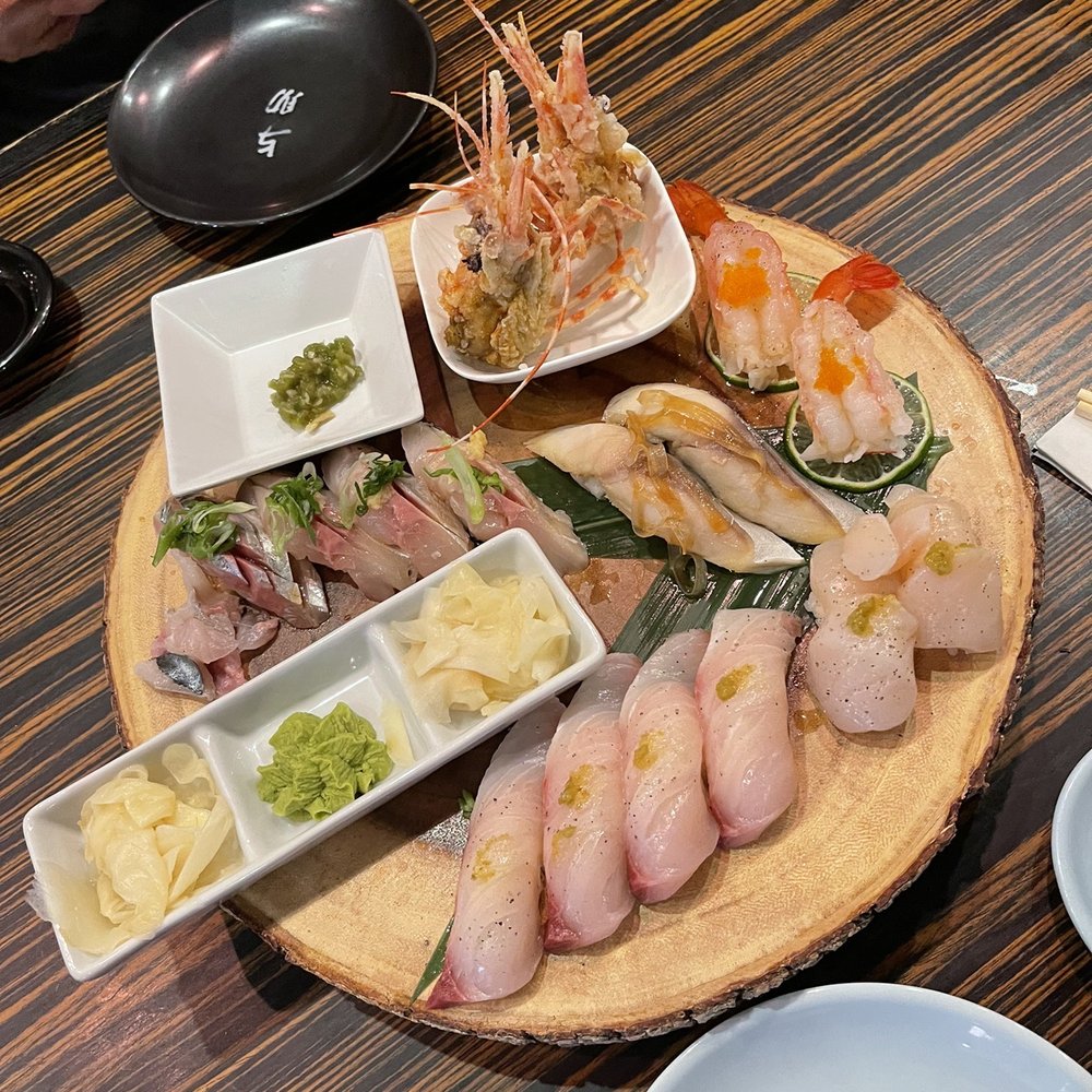 Yosuke Sushi - S20. Spanish Mackerel Sushi, S10. Mackerel Sushi, S2. Amberjack Sushi, S8. Jumbo Scallop Sushi, Live Sweet Shrimp - Japanese Near Me - Anaheim, California Yosuke Sushi - S20. Spanish Mackerel Sushi, S10. Mackerel Sushi, S2. Amberjack Sushi, S8. Jumbo Scallop Sushi, Live Sweet Shrimp - Japanese Near Me - Anaheim, California