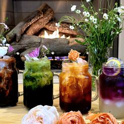 Assortment of teas and drinks