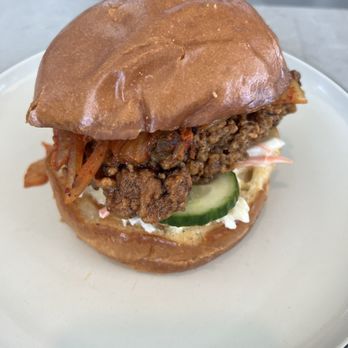 Toast Kitchen & Bakery - Korean Fried Chicken Sandwich (without the fries - you have the option to add for $4) - Breakfast & Brunch Near Me - Tustin, California