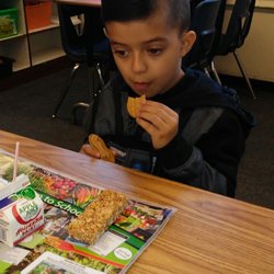 Rolando Elementary School - My son enjoying his free breakfast