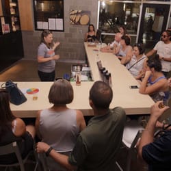 Yelp's Bourbon Tour! - Our tour guide Rachel explaining our samples.