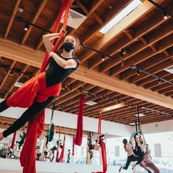 Daurden Performing Arts Conservatory - Aerial arts class at Daurden Performing Arts Conservatory (DPAC). Photo by Jana Bee Photography.
