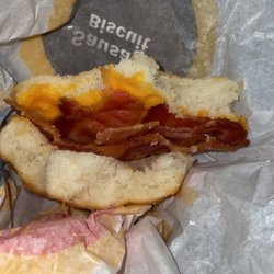 McDonald's - Cheese and bacon. What should have been sausage and cheese with extra cheese (that I paid for).