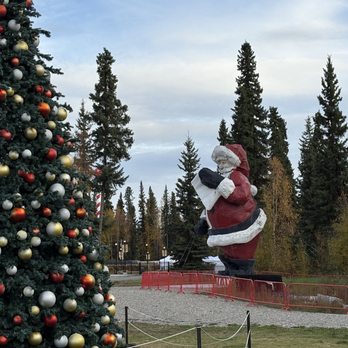 Santa Claus House - Outdoor area - Christmas Trees Near Me - North Pole, Alaska Santa Claus House - Outdoor area - Christmas Trees Near Me - North Pole, Alaska