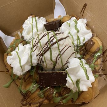 Ice Screamin - Dubai Chocolate Bubble Waffle - Ice Cream & Frozen Yogurt Near Me - Tampa, Florida Ice Screamin - Dubai Chocolate Bubble Waffle - Ice Cream & Frozen Yogurt Near Me - Tampa, Florida