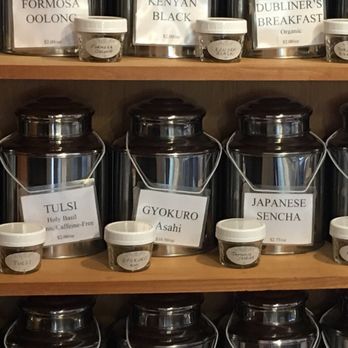 The Tea Space - a display of various types of tea - Coffee & Tea Near Me - Ogunquit, Maine