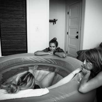 Abundant Blessings Midwifery - Tessa and my doula Whitney talking to me during labor  the best support system. - Midwives Near Me
