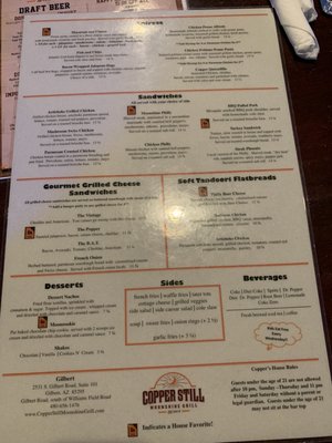 Menu photo 5 Copper Still Moonshine Grill Gilbert, AZ