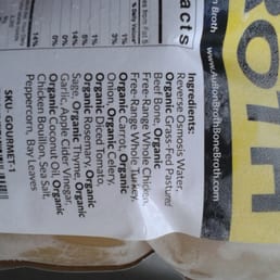 the label on the bag
