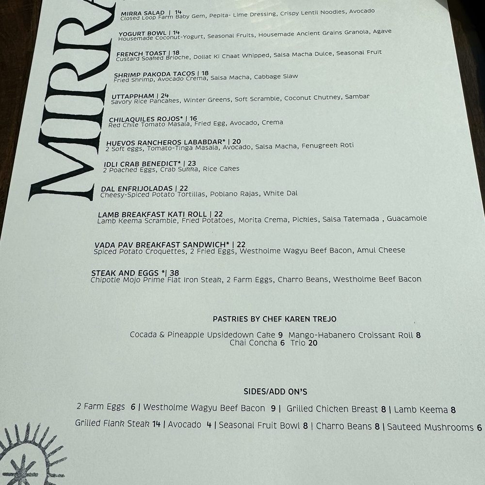 Mirra - Menu - Mexican Near Me - Chicago, Illinois Mirra - Menu - Mexican Near Me - Chicago, Illinois
