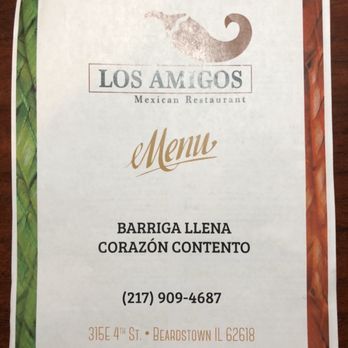 Los Amigos - Menu cover - Mexican Near Me - Beardstown, Illinois