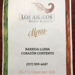Los Amigos - Menu cover