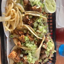 Al pastor and Lengua tacos Al pastor and Lengua tacos