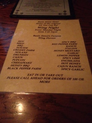 Menu photo 2 Basin Street Hotel Kutztown, PA Menu photo 2 Basin Street Hotel Kutztown, PA